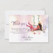 Meerjungfrau unter der Geburtstagspartei Dankeskarte (Vorderseite)