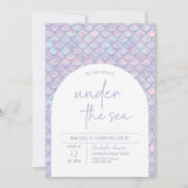 Meerjungfrau unter der Geburtstagspartei Einladung (Vorderseite)