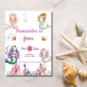Meerjungfrau unter der Geburtstagspartei Einladung