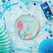 Meerjungfrau unter der Geburtstagspartei Pappteller (Party)