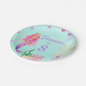 Meerjungfrau unter der Geburtstagspartei Pappteller (Schrägansicht)