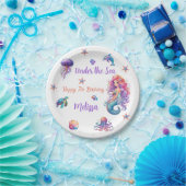 Meerjungfrau unter der Geburtstagspartei Pappteller (Party)