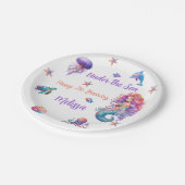 Meerjungfrau unter der Geburtstagspartei Pappteller (Schrägansicht)