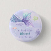 Meerjungfrau unter der Kinderdusche Button (Vorderseite)