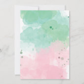 Meerjungfrau unter der Meeresdusche Einladung (Rückseite)