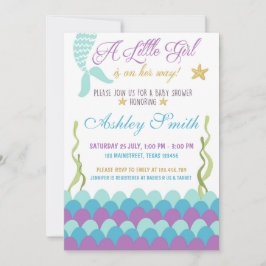 Meerjungfrau unter der Meeresdusche Einladung