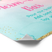 Meerjungfrau unter der Sea Gold Babydusche Mimosa Poster (Ecke)