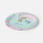 Meerjungfrau unter der Seepapierplatte 7" Pappteller (Schrägansicht)