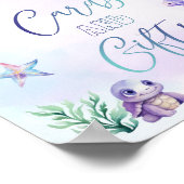 Meerjungfrau unter Meereskarten und Geschenke Poster (Ecke)