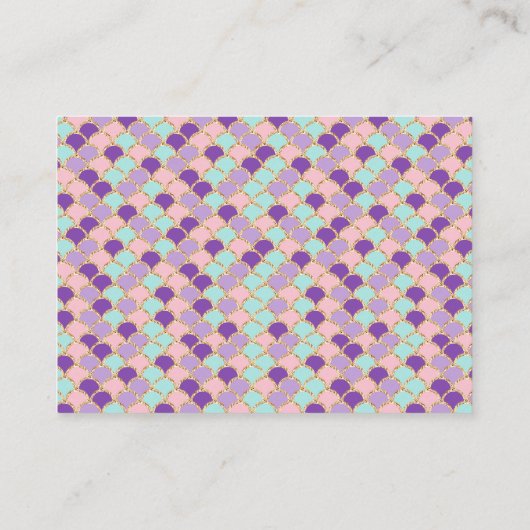 Meerjungfrau unter Sea Baby Book Request Cards Begleitkarte (Rückseite)