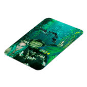 Meerjungfrau Unterwasser Foto Magnet (Linke Seite)