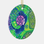 Meerjungfrau Unterwasser Surreal Fantasy Malerei Keramikornament (Rechts)