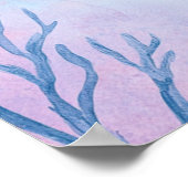 Meerjungfrau Unterwasserfarbe Geburtstag Willkomme Poster (Ecke)