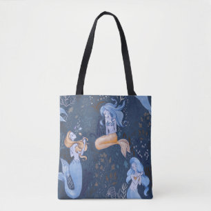 Meerjungfrau Unterwassersee Nahtlose Illustration Tasche