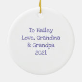 Meerjungfrau-Urlaubsornament Keramik Ornament (Hinten)