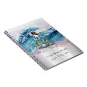 *~* Meerjungfrau Verzierte Strandwaagen Ozean AR7  Notizblock (Rechte Seite)