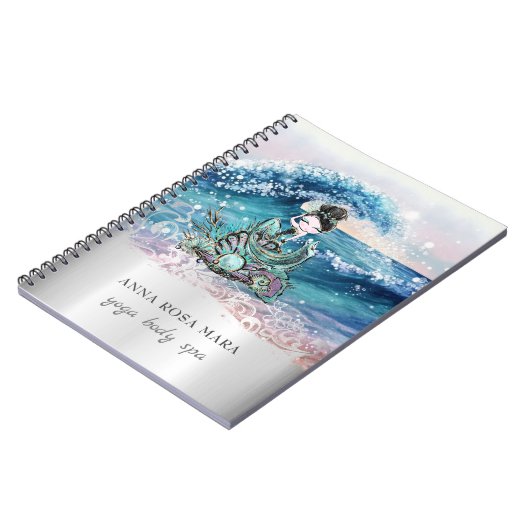 *~* Meerjungfrau Verzierte Strandwaagen Ozean AR7  Notizblock (Linke Seite)