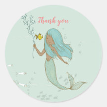 Meerjungfrau Vielen Dank für Ihre Aufkleber