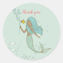 Meerjungfrau Vielen Dank für Ihre Aufkleber