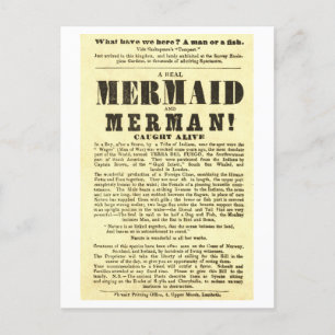 Meerjungfrau Vintage Show Poster Kuriosität Postkarte