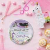 Meerjungfrau von Colour Seepferd Crab Lila goldgrü Pappteller (Party)