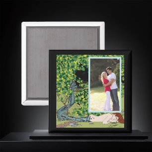 Meerjungfrau von Koloman Moser mit Foto Magnet