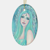 Meerjungfrau von Renee Lavoie Keramik Ornament (Links)