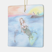 Meerjungfrau vor der Küste Maines Keramikornament (Links)