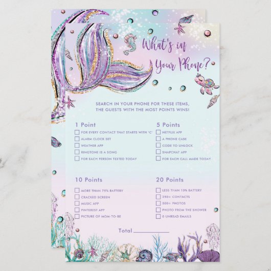 Meerjungfrau Was ist in Ihrem Handy-Game-Shower-Ak (Vorne/Hinten)