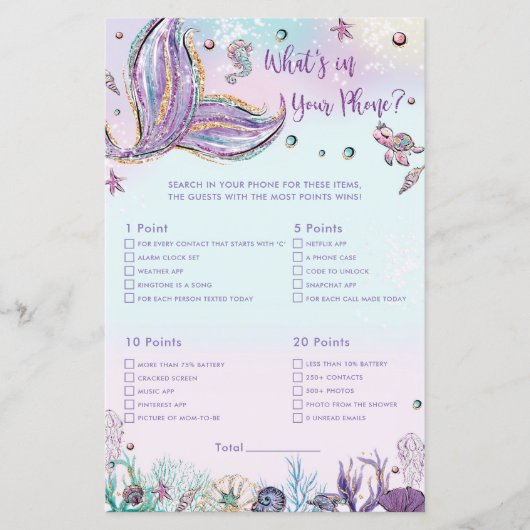 Meerjungfrau Was ist in Ihrem Handy-Game-Shower-Ak (Vorderseite)