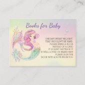 Meerjungfrau Wasserfarbenbücher für Babydusche Begleitkarte (Vorderseite)