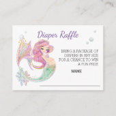 Meerjungfrau Wasserfarbenbücher für Babydusche Begleitkarte (Vorderseite)