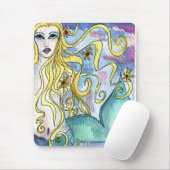 Meerjungfrau Wasserfarbenmalerei Mousepad (Mit Mouse)