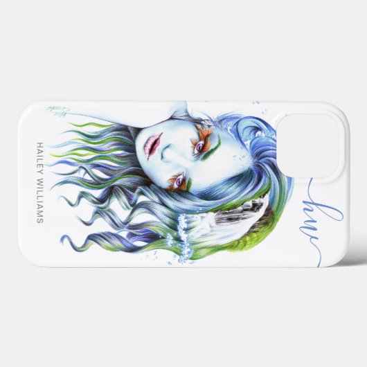 Meerjungfrau Wasserfrau Surreal Fantasie Art Name Case-Mate iPhone Hülle (Rückseite (Horizontal))