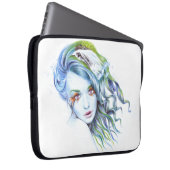 Meerjungfrau Wasserfrau Surreal Fantasy Portrait Laptopschutzhülle (Vorne Rechts)