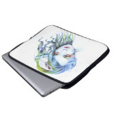 Meerjungfrau Wasserfrau Surreal Fantasy Portrait Laptopschutzhülle (Vorne Knopf)