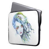 Meerjungfrau Wasserfrau Surreal Fantasy Portrait Laptopschutzhülle (Vorderseite Links)