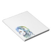 Meerjungfrau Wasserfrau Surreal Fantasy Portrait Notizblock (angewinkelt)