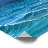 Meerjungfrau-Watching-Schiff auf Sturmsee Poster (Ecke)