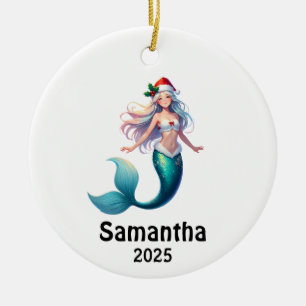 Meerjungfrau Weihnachten für Kinder, Weihnachtsges Keramik Ornament