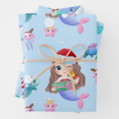 Meerjungfrau Weihnachten Geschenkpapier Set (Beispiel)