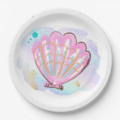 Meerjungfrau Whimsical unter der Geburtstagspartei Pappteller (Vorderseite)