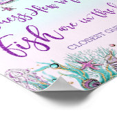 Meerjungfrau Wie viele Fische in Bowl Baby Dusche Poster (Ecke)