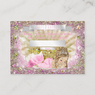 Meerjungfrau-Windel-Raffle-Tickets Begleitkarte