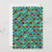 Meerjungfrau, Winter, Weihnachten einladen Einladung (Rückseite)