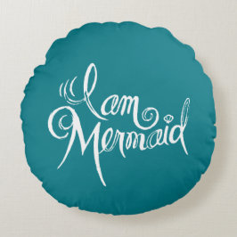 Meerjungfrau-Wurfs-Kissen Rundes Kissen