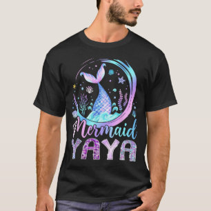 Meerjungfrau Yaya Lustige Geburtstagsfeier Familie T-Shirt