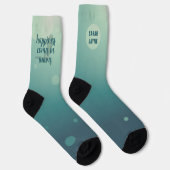 Meerjungfrau Zitat Türkisblaue Socken (Rechts)