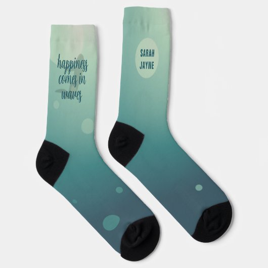 Meerjungfrau Zitat Türkisblaue Socken (Rechts)