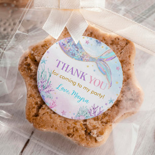 Meerjungfrau zum Geburtstag Runder Aufkleber